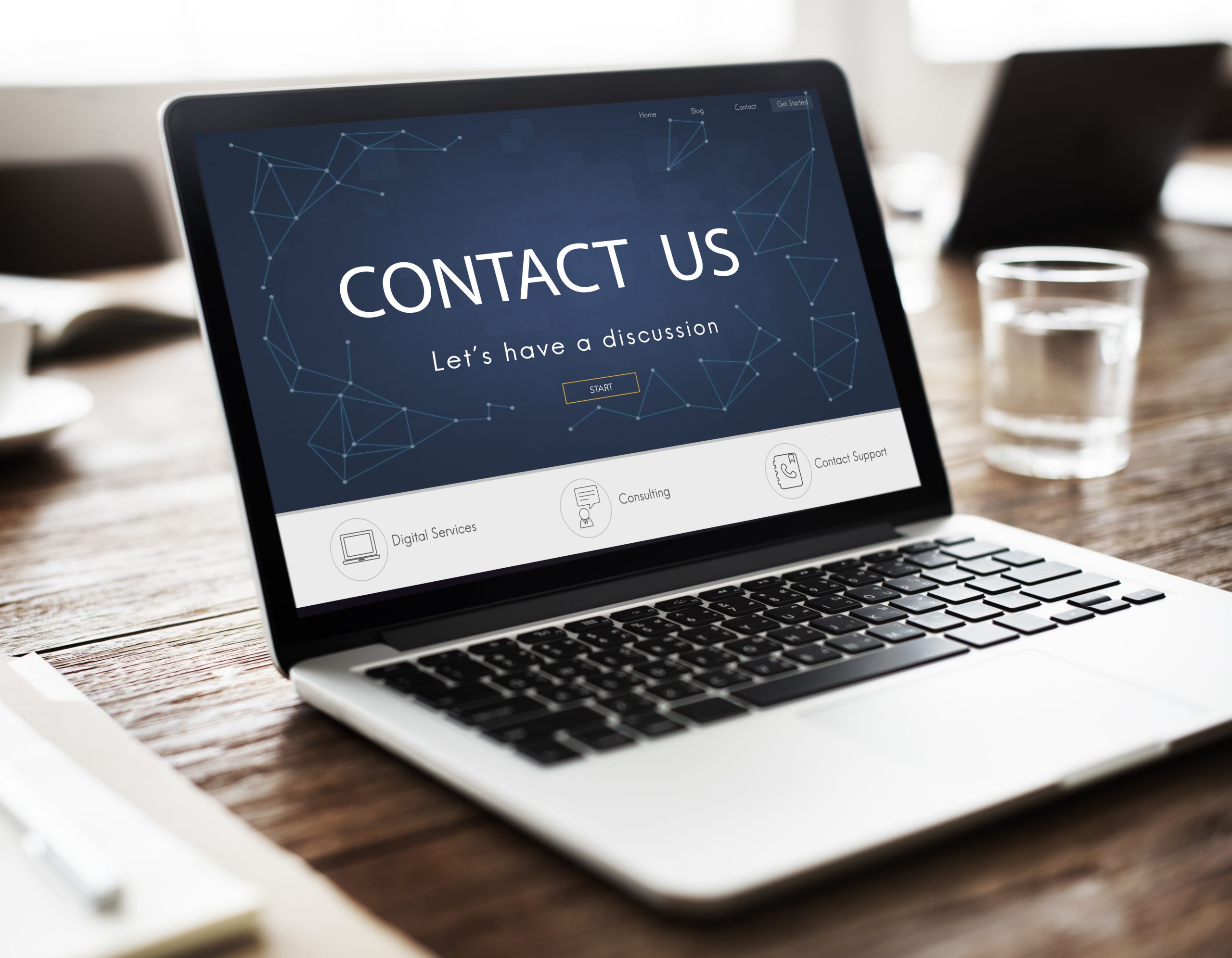 contact register feedback support help concept
